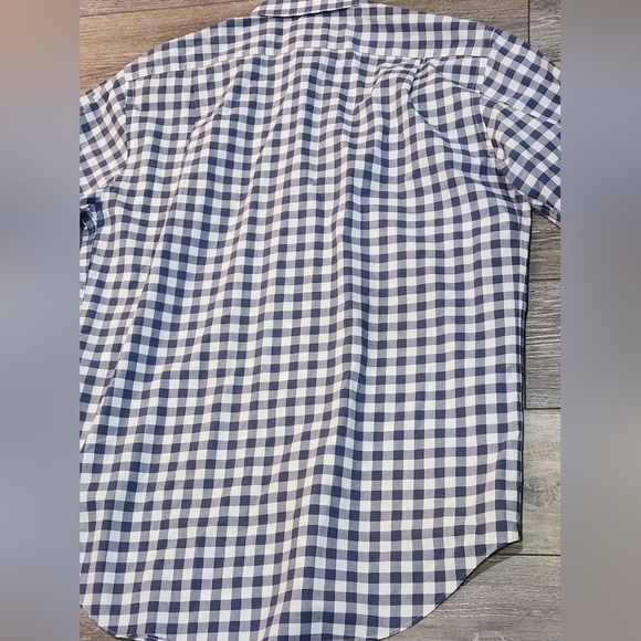Lorenzo Uomo Blue and White Checkered Men's Shirt Size 16 32/33 - Picture 4 of 11